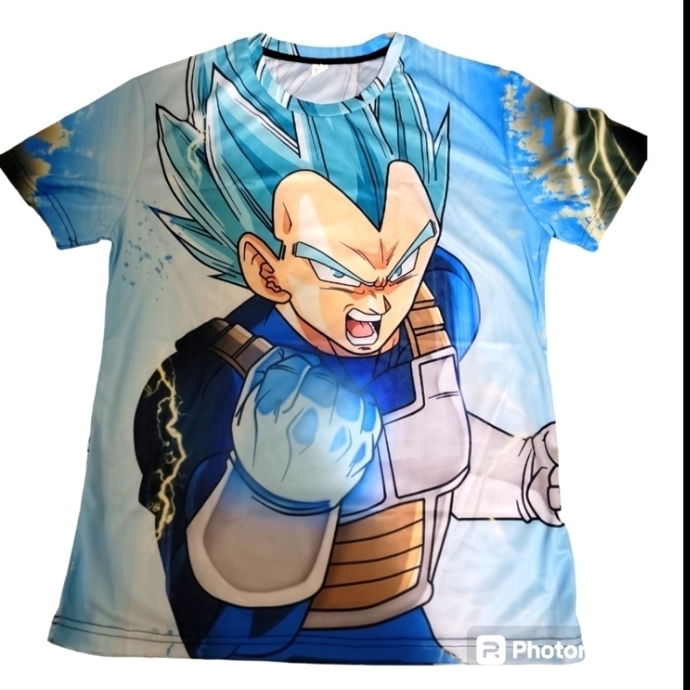 NEW DRAGON BALL SHIRT VEGETA 3XL asian size back and front